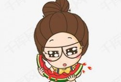 搞笑吃瓜漫画头像女生