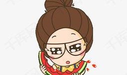 搞笑吃瓜漫画头像女生